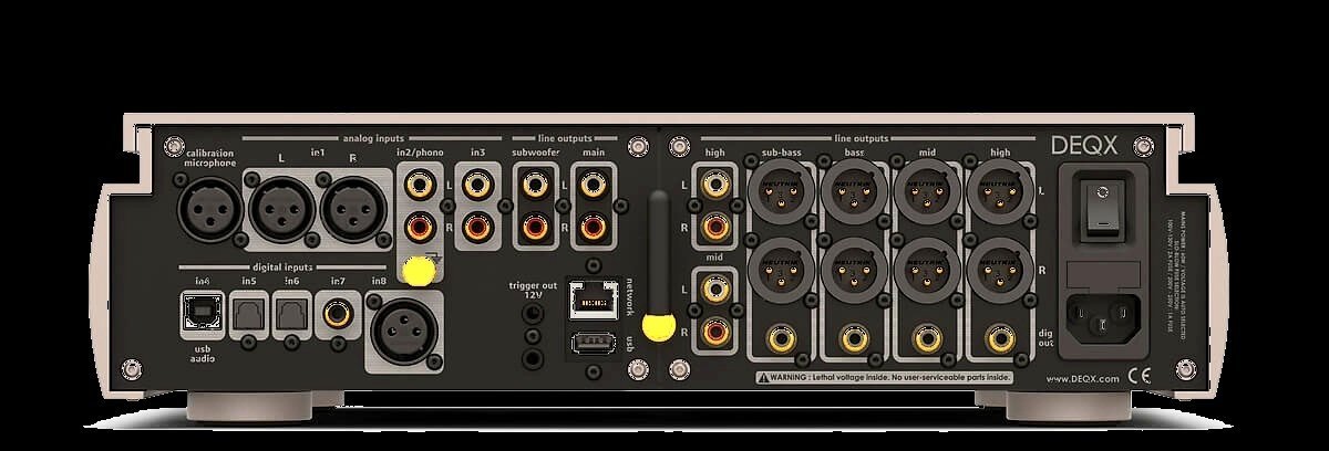 DEQX Pre-8 rear panel